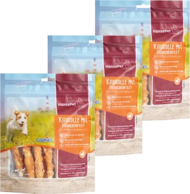 Produktbild von 3x200g - Hähnchenfilet Stangen - schonend getrocknet, fettarm und gut bekömmlich