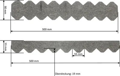 Obrázek produktu pro 3 sady střešních šindelů břidlicových (55 mm) šedých