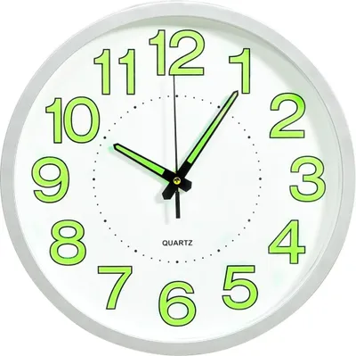 Produktbild von Leuchtende Wanduhr Weiß 30 cm