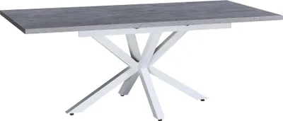 Immagine prodotto di Milani Home - tavolo da pranzo allungabile 160-240 x 90 cm, grigio bianco, melaminico