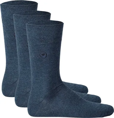 Produktbild von TOM TAILOR Herren Socken, 3er Pack - Basic, Baumwollmischung, einfarbig Blau 43-46