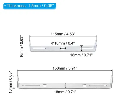 Produktbild von 115mm 150mm Deckenleuchte Platte Kit 2 Set Leuchte Montage Halterung Platte Universelle Stahl Querstange fš¹r Haus Bš¹ro Anh?nger Wandleuchte