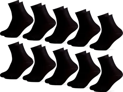 Produktbild von Occulto Damen & Herren Socken ohne Gummibund 10er Pack (Modell: Velano) Blk 43-46