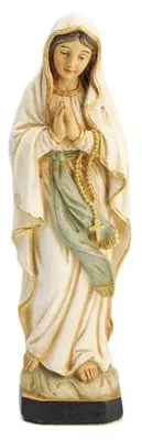 Jungfrau-von-Lourdes-Figur, Harz, handbemalt, 14 cm