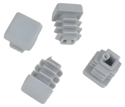 Produktbild von 500 Stück - Lamellenstopfen Vierkantrohrstopfen 15 x 15 mm (Außen) Stopfen GRAU