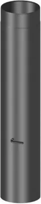 Produktbild von H&M Rauchrohr Ø 150mm 1000 mm lang mit Drosselklappe gussgrau Kaminrohr Ofenrohr