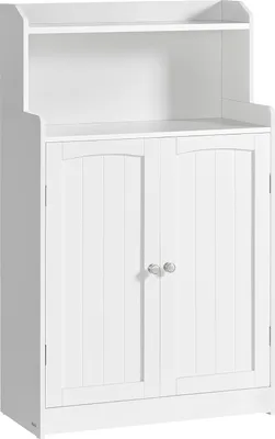 Produktbild von Songmics Badezimmerschrank mit Türen und Einlegeböden wolkenweiss