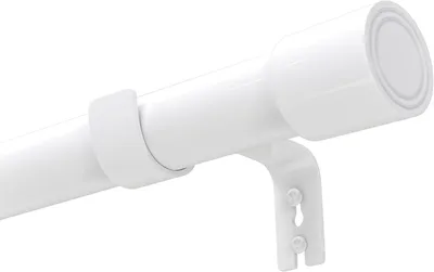 Obrázek produktu pro Závěsná tyč na závěsy, rozměry 90-175 cm, nastavitelná, bílá, vhodná do ložnice, průměr 25 mm, včetně držáků