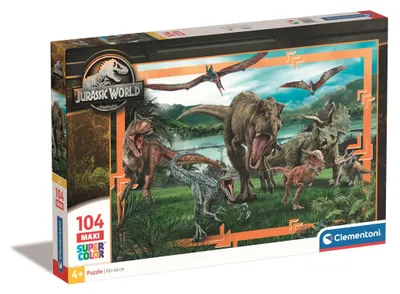Obrázek produktu pro Clementoni Supercolor 23770, 104 kusů, Dinosauři, 4 rok/roky