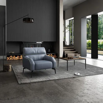 Produktbild von Wohnzimmer Design Sessel Einsitzer Sofa Couch Lounge Club 1 Sitzer 82 x 88 cm