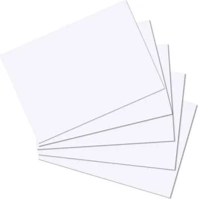 Produktbild von Karteikarten A5 blanko weiß VE=4x100 Stück