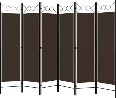 Obrázok produktu pre vidaXL 6-dielna deliaca stena do izby hnedá 240 x 180 cm