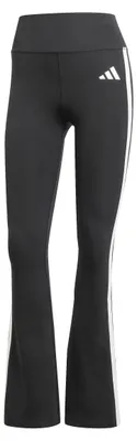 Zdjęcie produktu dla Spodnie legginsy damskie adidas Optime Essentials z trzema paskami, model z szerokimi nogawkami, kolor: czarny/biały, rozmiar: XX