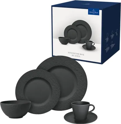 Image de Villeroy & Boch Set de vaisselle Manufacture Rock 20 pièces