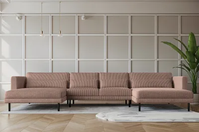 Produktbild von Kaiser Möbel Ecksofa DANI in U-Form,Stilvolles, stoff Poso Rosa