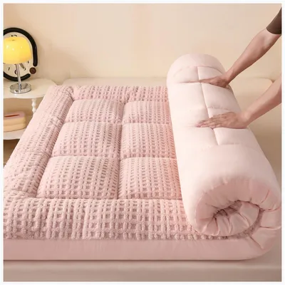 Produktbild von Elzusha – Japanische Futon-Matratze, 140x200 cm – Faltbar und tragbar, Rosa