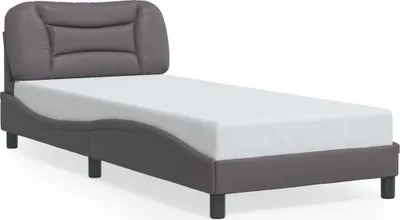 Produktbild von vidaXL Bettgestell ohne Matratze "Hvar" Grau 80x200 cm Kunstleder