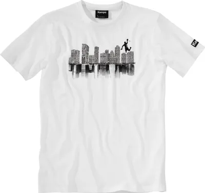 Produktbild von Kempa Skyline T-Shirt, Weiß, Schwarz, Xxs, 200207301