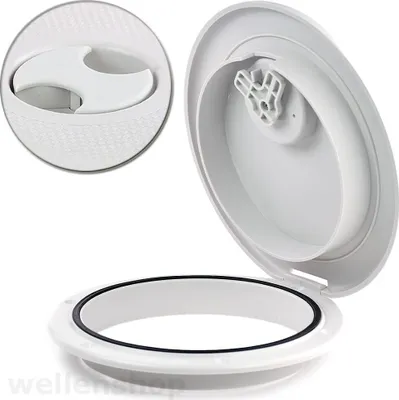 Produktbild von Inspektionsluke Rund 330 mm Kunststoff Weißer Inspektionsdeckel für Boote, Caravan, Wohnmobil, wasserdicht, rund