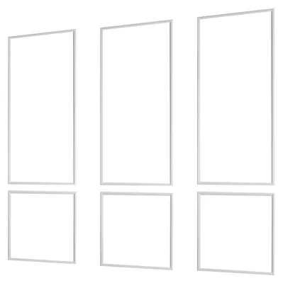 Produktbild von Wandleisten 3er-Pack, Wandverkleidungsset, leichtes, lackierbares Polystyrol, einfach zu installieren, wasserfeste Akzentwandverkleidung für die Inneneinrichtung von Wohnzimmer und Schlafzimmer, weiß (61 x 137 + 61 x 61 cm)