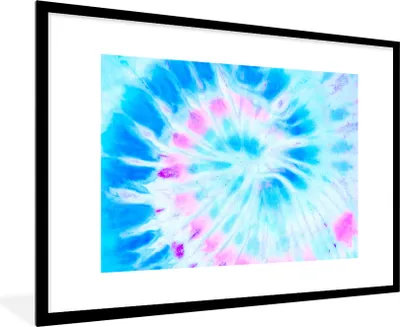 Produktbild von MuchoWow® Gerahmtes Poster Sommer - Krawattenfärbung - Design 90x60 cm - Poster mit Schwarzem Bilderrahmen Wandposter Rahmen Foto Bilder - Wanddekoration - Fotos