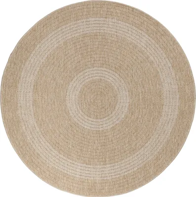 Produktbild von Villa Möbel Comelle Terrasse, Garten-Teppich, Outdoorteppich, Rund, Vintage, Farbe:Beige, Grösse:80 cm Rund