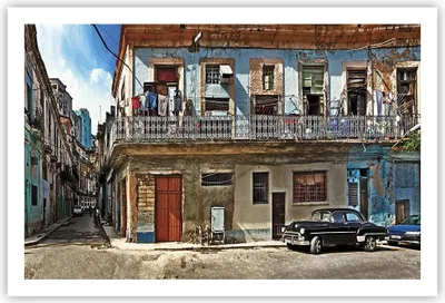 Produktbild von Poster - Poster ohne Rahmen - Kuba Havanna Balkon - 91,5x61 cm - Wand Bild - Wanddeko - Wandbilder - Kunstposter - Wandposter - Bilder - Kunstdruck - Wanddekoration - Wandbild - P2XAA91x61-4255