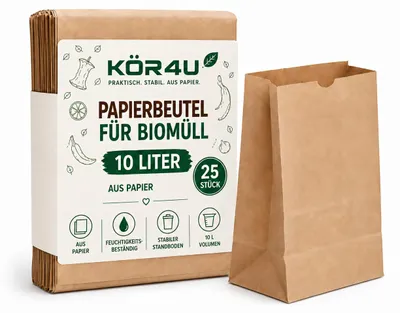 Produktbild von kör4u Papier Müllbeutel 20 Liter 100 Stück