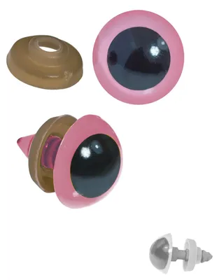 Puppenaugen Kunststoff rosa