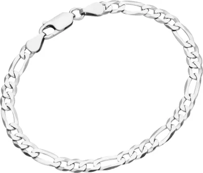 Produktbild von Armband Smart Jewel Figarokette 3/1 diamantiert, massiv, Silber 925 Silber 19 cm