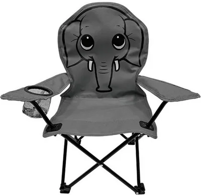 Produktbild von LEX Anglersessel für Kinder mit Getränkehalter CM1000 Elefant (grau)