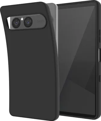 Image de Cazy Coque compatible avec Sony Xperia 10 VII Coque en Silicone – Coque Flexible – Noir