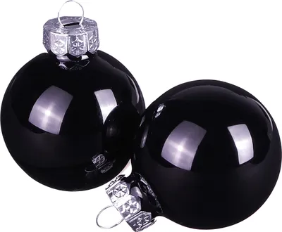 Produktbild von Schwarze Glaskugeln Weihnachtsdeko Mini Ø3cm 22 Stk, 22 Stück