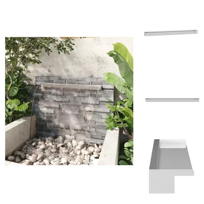 Obrázok produktu pre vidaXL Bazénový vodopád obdĺžnikový z nerezovej ocele 110 cm - Fontány a vodopády