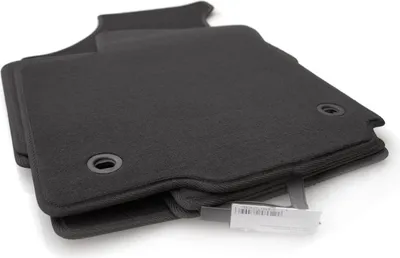 Produktbild von Fußmatten passend für VW Phaeton Velours Premium Autoteppich Matten Schwarz 4-teilig inkl. Original Befestigungssystem
