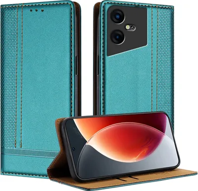 Produktbild von Handyhülle für Tecno Pova Neo 3 Leder Flip Klappbare Schutzhülle mit Standfunktion Grün