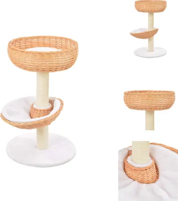 Image de vidaXL Arbre à chat Sisal Saule naturel - Arbres à chats