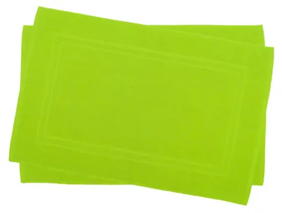 Produktbild von 2 er Set Julie Julsen® Badvorleger Duschvorleger Doppel Rahmen Apfelgrün,50 x 40 cm