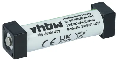Produktbild von vhbw Akku Ersatz für Sony BP-HP550, 1-756-316-22, 1-756-316-21 für Wireless Headset Kopfhörer (700 mAh, 1,2 V, NiMH)