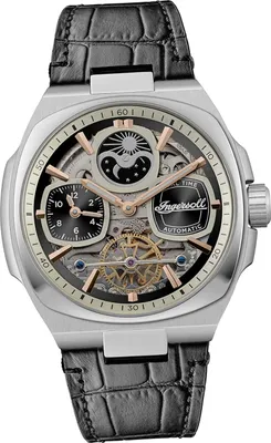 Produktbild von Ingersoll Leder Herren Uhr Analog Sport Armbanduhr schwarz D2UIN15801
