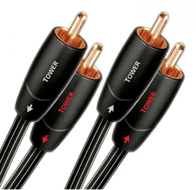 Zdjęcie produktu dla AudioQuest 1.5m Tower RCA, 2 x RCA, Męska, 2 x RCA, Męska, 1,5 m, Czarny