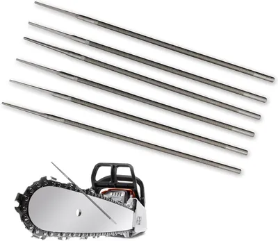 Produktbild von 6er-Set 4,8 mm Feilen für Kettensägen aus Kohlenstoffstahl