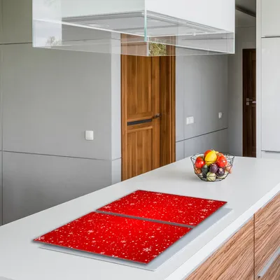 Imagen del producto de Placa de vitrocerámica protectora para cocina, 2 unidades, 40x52 cm, color rojo