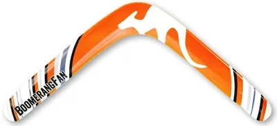 Immagine prodotto di Boomerang Fan in legno boomerang arancione destro 28cm 78g 25m giocattolo