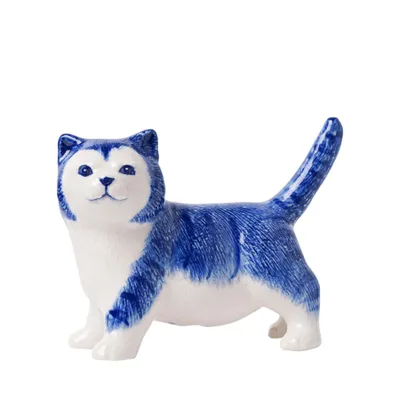 Productafbeelding van Heinen Delfts Blauw – Kat in Delfts Blauw