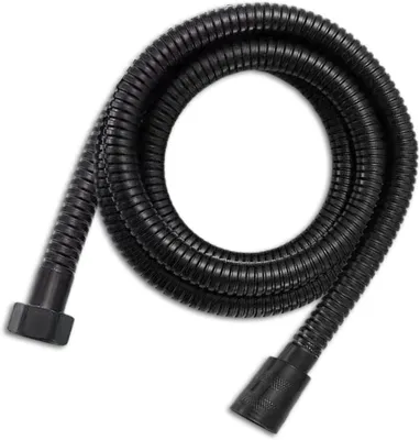 Produktbild von Duschschlauch Schwarz 1,5m Edelstahl Brauseschlauch Flexibel Verdrehschutz 1/2" Standardanschluss Hitzebeständig Druckfest für Dusche & Handbrause (Schwarz, 1.5M)
