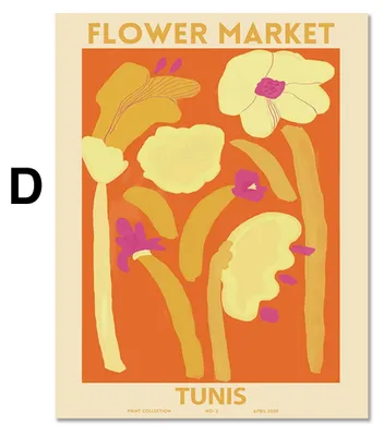 Produktbild von Poster Matisse Flower Market Museum | Bilder Wohnzimmer | Wandbilder Schlafzimmer | Deko Print ohne Rahmen | Bilder Matisse Bunt · Motiv D · 30 × 40 cm