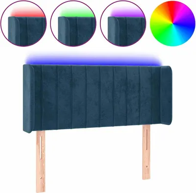 Obrázok produktu pre vidaXL LED čelná doska Tmavo modrá 83x16x78/88 cm Velvet