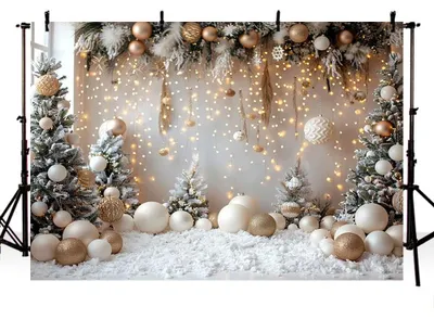Produktbild von Fotohintergrund – Winterlicher Baum mit Schnee und Licht – 8 x 6 Fuß
