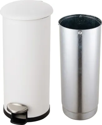 Obrázek produktu pro helit H2406605 pedálový odpadkový koš helit "the cink", 20 litrů, bílý